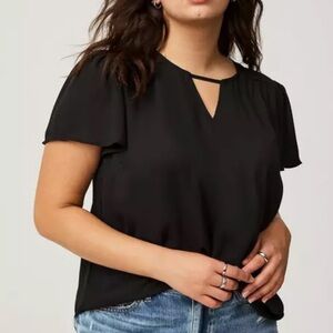NWT Torrid Black Short Sleeve Top